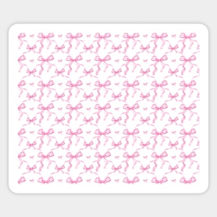 Aesthetic Pastel Pink Ribbons and bows in watercolor Sticker